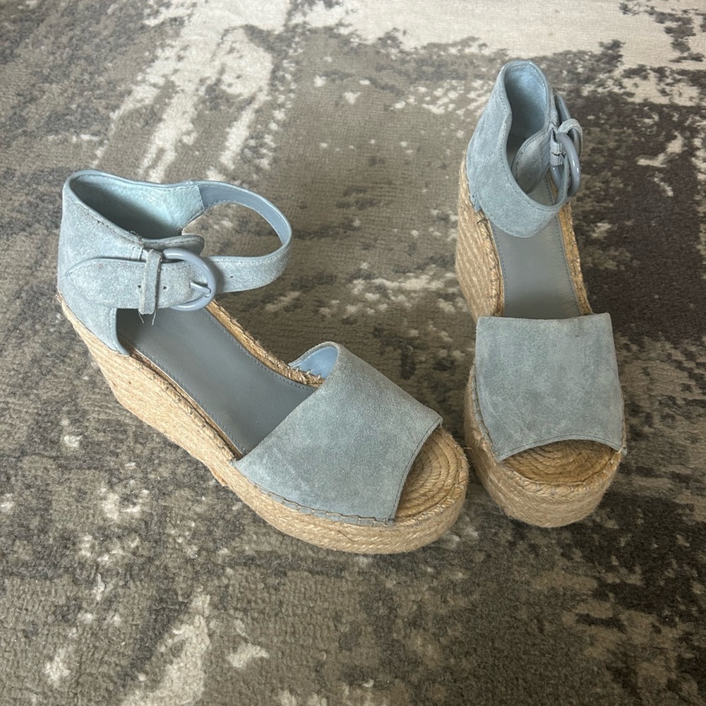 Marc Fischer Blue Suede Wedge
